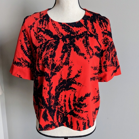 NWOT UK brand Whistles red and black blouse - Picture 3 of 8